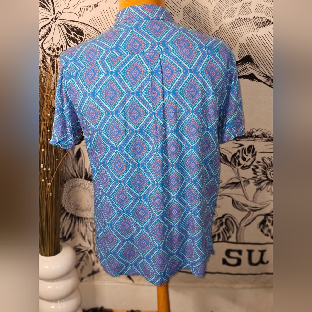 EUC Small Chubbies Blue Aztec Pattern Men's Casua… - image 5